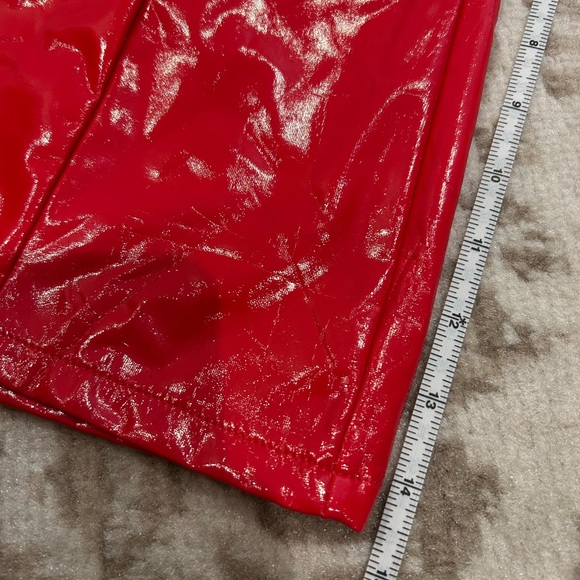 Shiny Red Mini Skirt - Picture 5 of 11